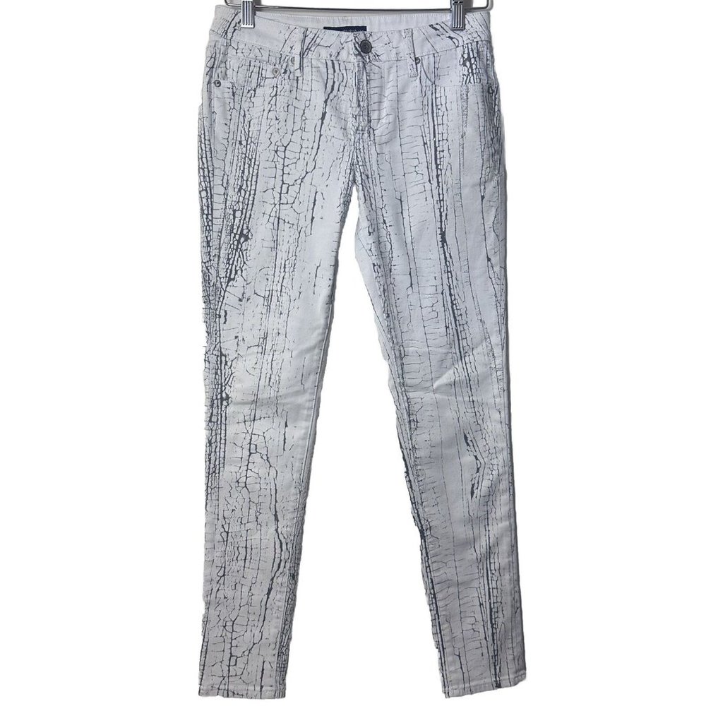 Cult of Individuality Jeans Womens 26 White Zen Midrise Skinny Cyborcore